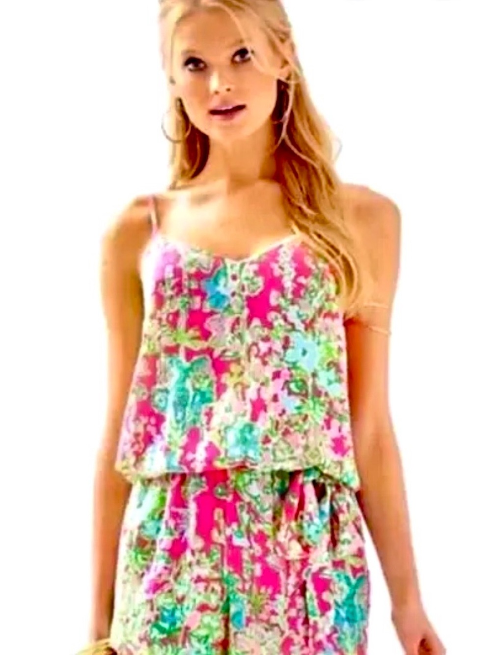 Lilly Pulitzer Med Flamingo Pin Romper - Picture 6 of 6
